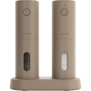 Gewürzmühle LARS-NYSØM Spaending Taupe Brown mit Licht 19,1 cm