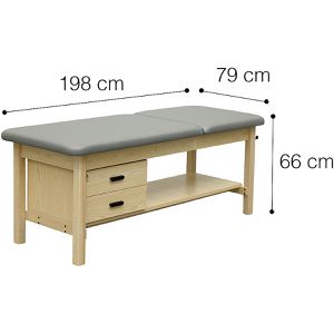 Produktbild für Behandlungsliege Teqler T170754, aus Holz, anthrazit