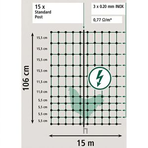 Produktbild für Weidezaunnetz Kerbl PoultryNet 292274, Geflügelnetz