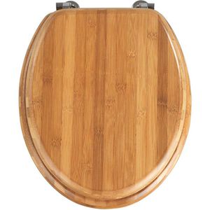 WC-Sitz Wenko Bambus 144726100, oval, aus Holz