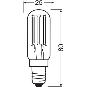 Produktbild für LED-Lampe OSRAM Special T26 Filament, E14