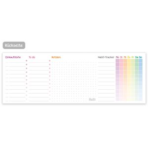 Produktbild für Tischkalender paper&amp;you 8270-1, Rainbow, Wochenkalender quer