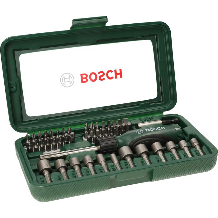 Bosch Bitset 2607019504, Ratschenschraubendreher, 46-teilig, Schlitz,  Kreuz, Torx, Steckschlüssel – Böttcher AG