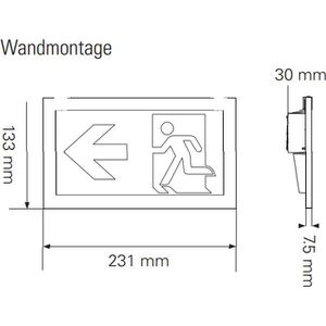 Produktbild für Notbeleuchtung Ceag CrystalWay, Fluchtwegleuchte, LED mit Akku