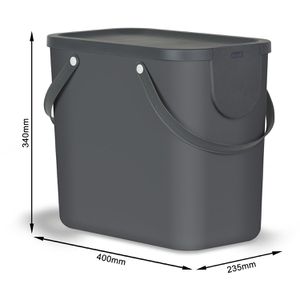 Produktbild für Mülleimer Rotho Albula 1024908853, anthrazit