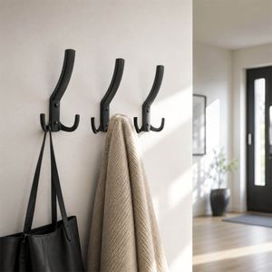 Produktbild für Garderobenhaken SO-TECH Julie, 108872, schwarz matt