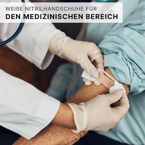 Produktbild für Einmalhandschuhe Arnomed Nitril White, weiß, 100 Stk