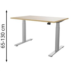 Produktbild für Schreibtisch fm-Büromöbel fouraction, eiche / silber