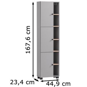Produktbild für Badschrank Schildmeyer Lugo 157482, platingrau
