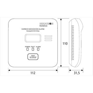 Produktbild für CO-Melder Hekatron KonexXt CO One, mit Batterie