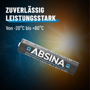 Produktbild für Akku Absina 1,2 V, 1050 mAh