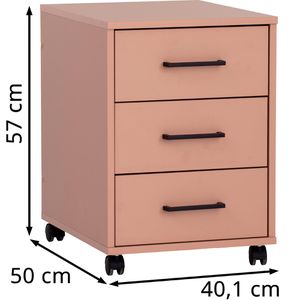 Produktbild für Rollcontainer Möbelpartner Ruby 158172, aus Holz, apricot