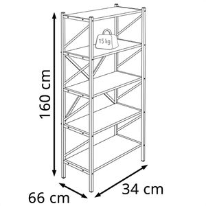 Produktbild für Bücherregal VCM Insasi, 918403, schwarz / weiß