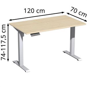 Produktbild für Schreibtisch Geramöbel Elevate Home, ahorn / silber