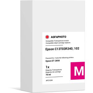 Produktbild für Tinte AgfaPhoto für Epson 102, C13T03R340, magenta