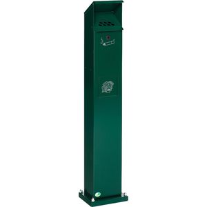 Produktbild für Aschenbecher VAR SG 115, mossgrün, für Outdoor, mit Dach