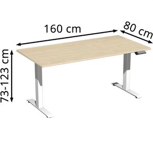 Produktbild für Schreibtisch Geramöbel Elevate Basic, ahorn / weiß