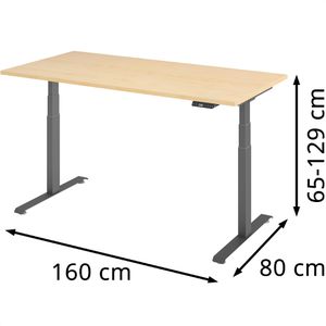 Produktbild für Schreibtisch Böttcher-AG Base Lite, ahorn / graphit