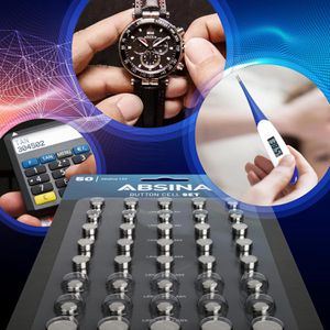 Produktbild für Knopfzelle Absina Sortiment 100-teilig