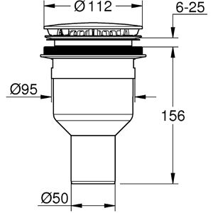 Produktbild für Ablaufgarnitur GROHE 49533000, aus Kunststoff