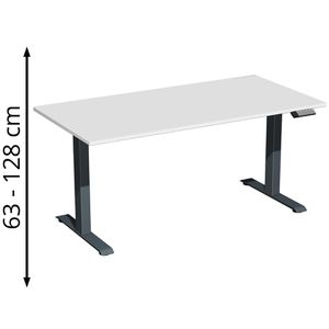 Schreibtisch Geramöbel Elevate Plus, lichtgrau / anthrazit