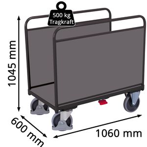 Produktbild für Transportwagen VARIOfit Längswandwagen, sw-600.200/AG