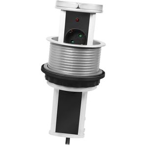 Produktbild für Einbausteckdose LogiLink LPS235A, mit 1,8 m Kabel, versenkbar