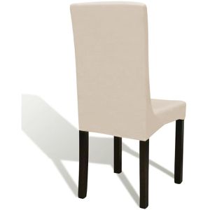 Produktbild für Stuhlhusse vidaXL 131421, elastisch, creme