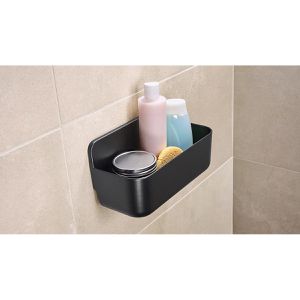Produktbild für Duschablage Tesa Lavaa S, schwarz matt