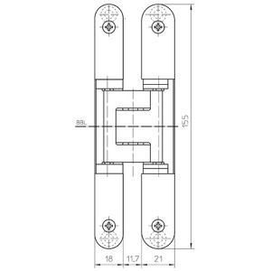 Produktbild für Türband Simonswerk Tectus TE 240 3D, natursilber