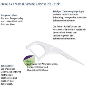 Produktbild für Zahnseide DenTek Fresh &amp; White, ungewachst