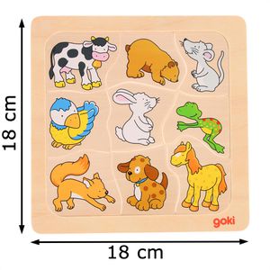 Produktbild für Puzzle Goki 56880, Legespiel - Wer frisst was