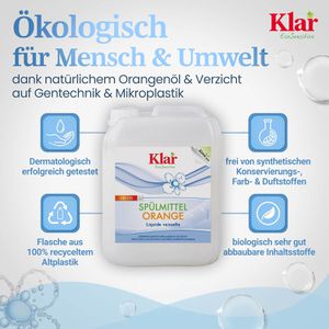 Produktbild für Spülmittel Klar EcoSensitive, Orangenduft, Konzentrat