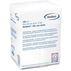 Produktbild für Mullkompressen MaiMed 21080, aus Baumwolle, unsteril