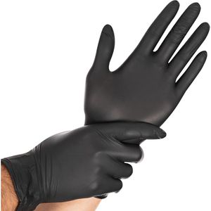 Produktbild für Einmalhandschuhe Franz-Mensch Safe Light, schwarz, 100 Stück