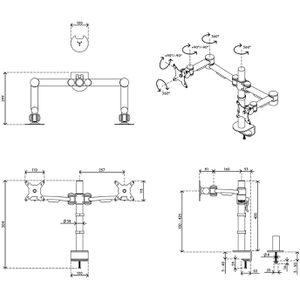 Produktbild für Monitorhalterung Dataflex ViewMate Style 632