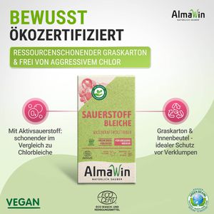 Produktbild für Fleckenentferner AlmaWin Sauerstoffbleiche, Bio, vegan, Pulver