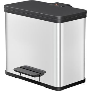 Produktbild für Mülleimer Hailo trio Plus L, silber