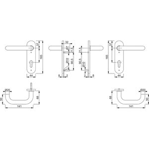 Produktbild für Drückergarnitur Hoppe-AG 3290197 Paris