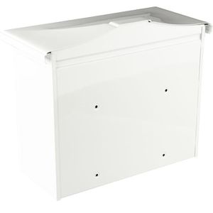 Produktbild für Briefkasten Burg-Wächter Sylt 1883W, weiß, aus Stahl