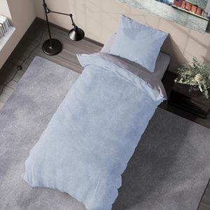 Produktbild für Bettwäsche Setex Wendebettwäsche, blau, grau, Feinbiber