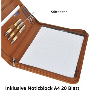 Produktbild für Schreibmappe DESQ 3632 Business Classy, braun, Kunstleder