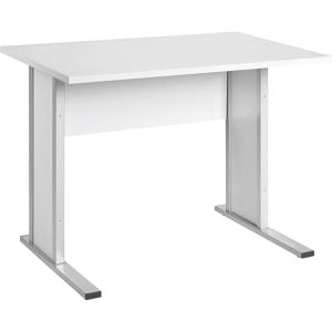 Produktbild für Schreibtisch Möbelpartner Serie 4000, lichtgrau / silber