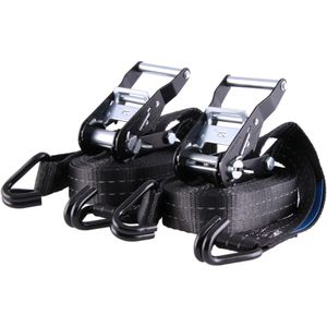 Produktbild für Spanngurt Sandax 296, schwarz, mit Haken &amp; Ratsche