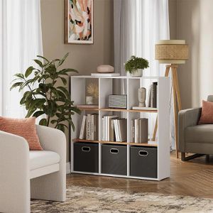 Produktbild für Bücherregal Vicco Nove, weiß / eiche