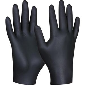 Produktbild für Einmalhandschuhe Gebol Ultra Strong, schwarz, 80 Stück