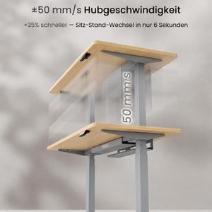 Produktbild für Schreibtisch FlexiSpot E7S-Pro 2026, ahorn / grau