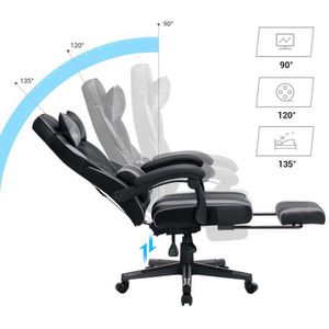 Produktbild für Gaming-Stuhl Songmics OBG073B03, mit Fußstütze