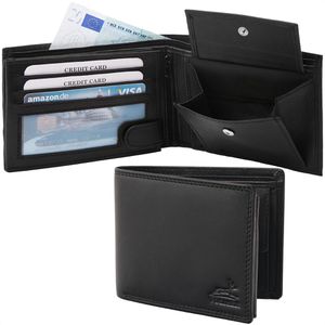 Portemonnaie FaVolmer V011, schwarz, aus Echt Leder