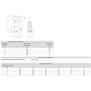 Produktbild für Hebeklemme SAS mit Trag- und Greifring, bis 2000 kg
